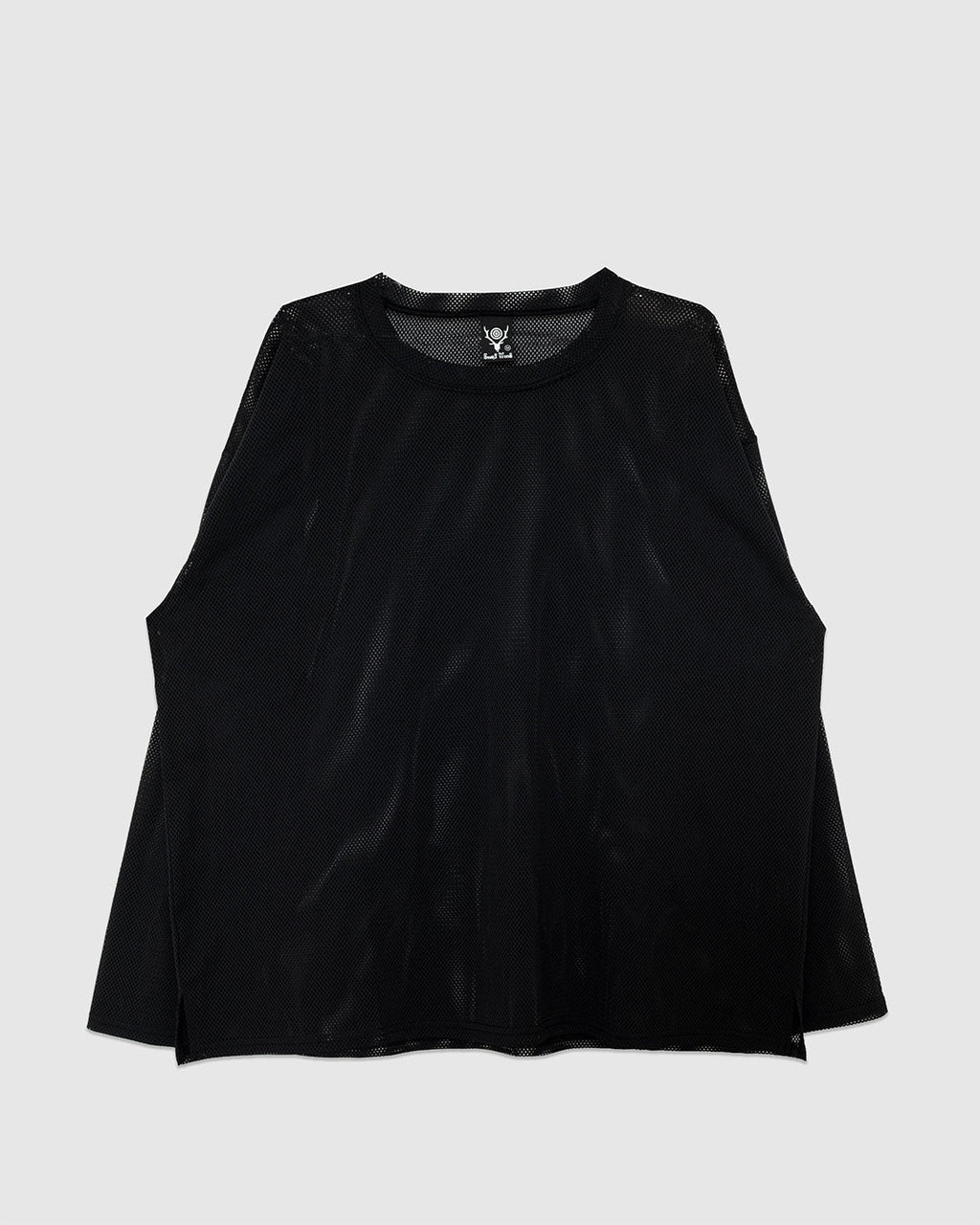 L/S Crew Neck Shirt Knit Mesh Black - SOUTH2 WEST8