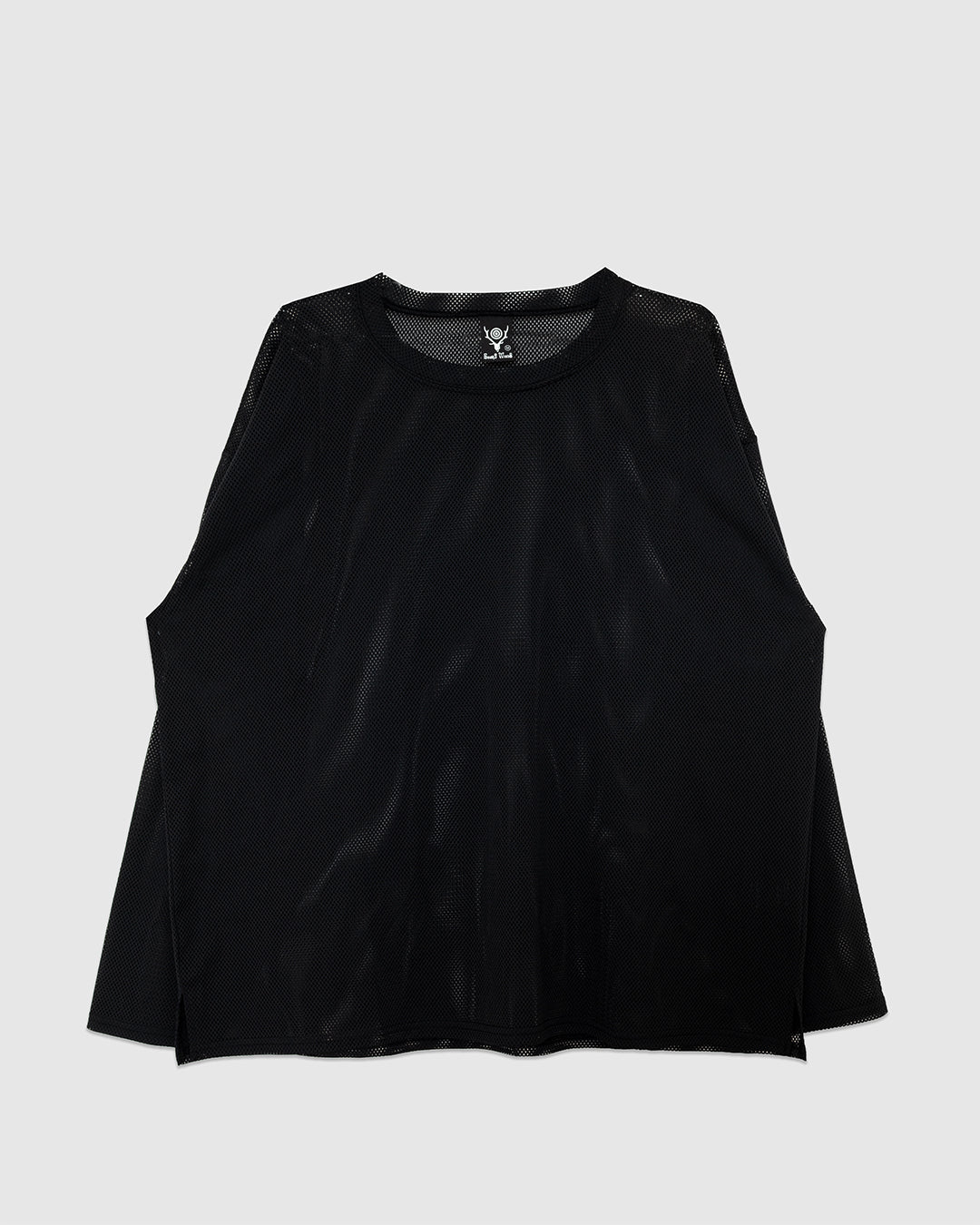 L/S Crew Neck Shirt Knit Mesh Black - SOUTH2 WEST8