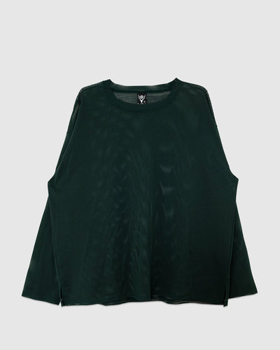 L/S Crew Neck Shirt Knit Mesh Dark Green - SOUTH2 WEST8