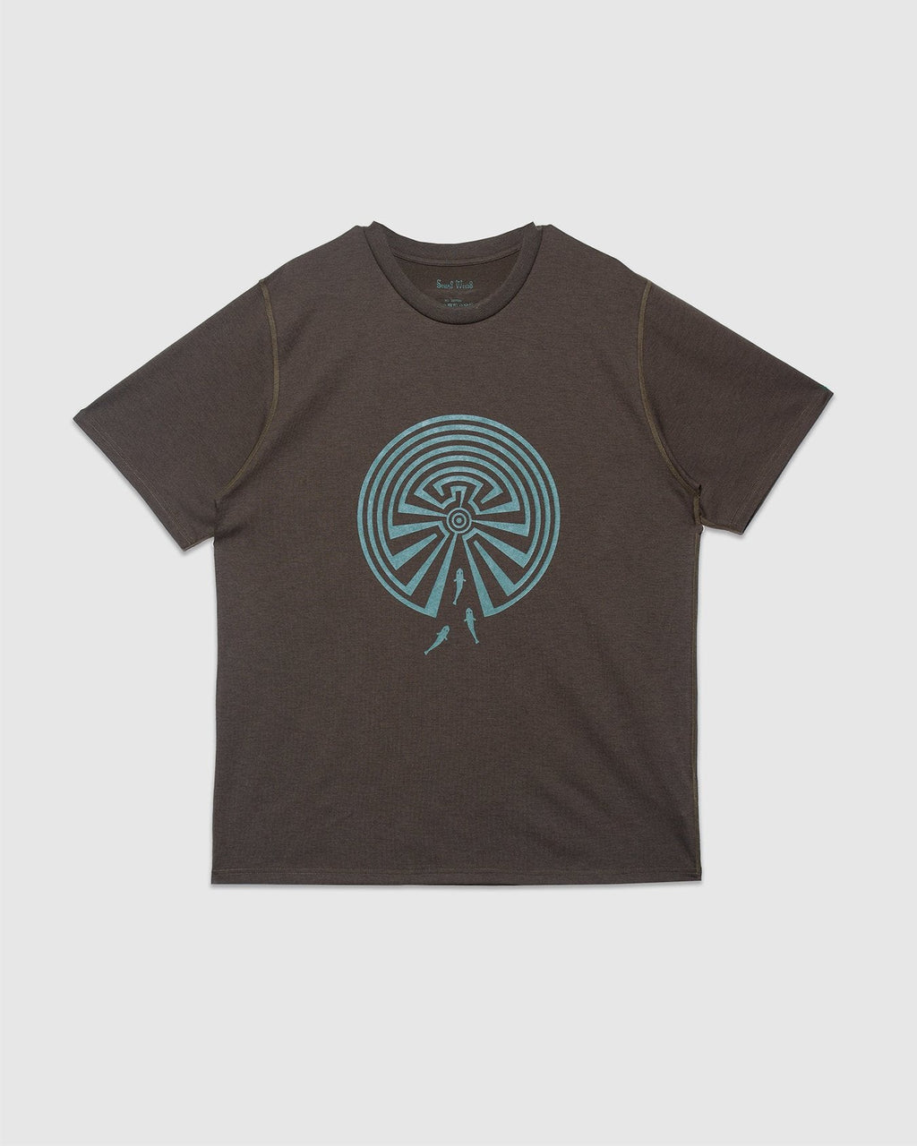 Maze Crew Neck T-Shirt - Olive - SOUTH2 WEST8
