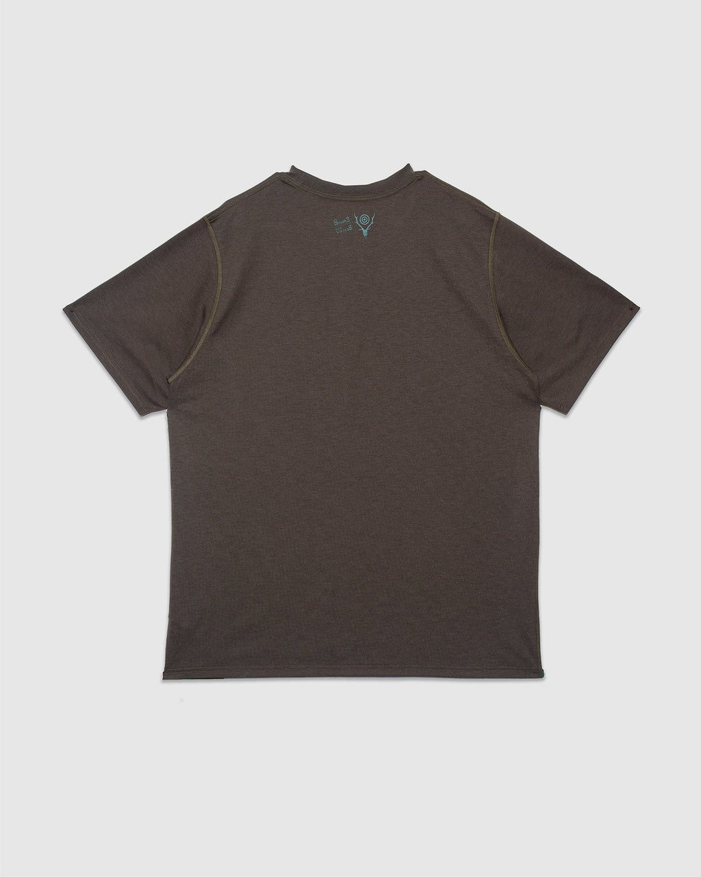Maze Crew Neck T-Shirt - Olive - SOUTH2 WEST8