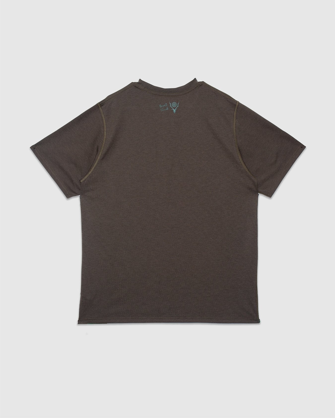 Maze Crew Neck T-Shirt - Olive - SOUTH2 WEST8