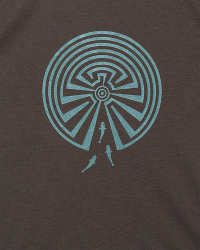 Maze Crew Neck T-Shirt - Olive - SOUTH2 WEST8