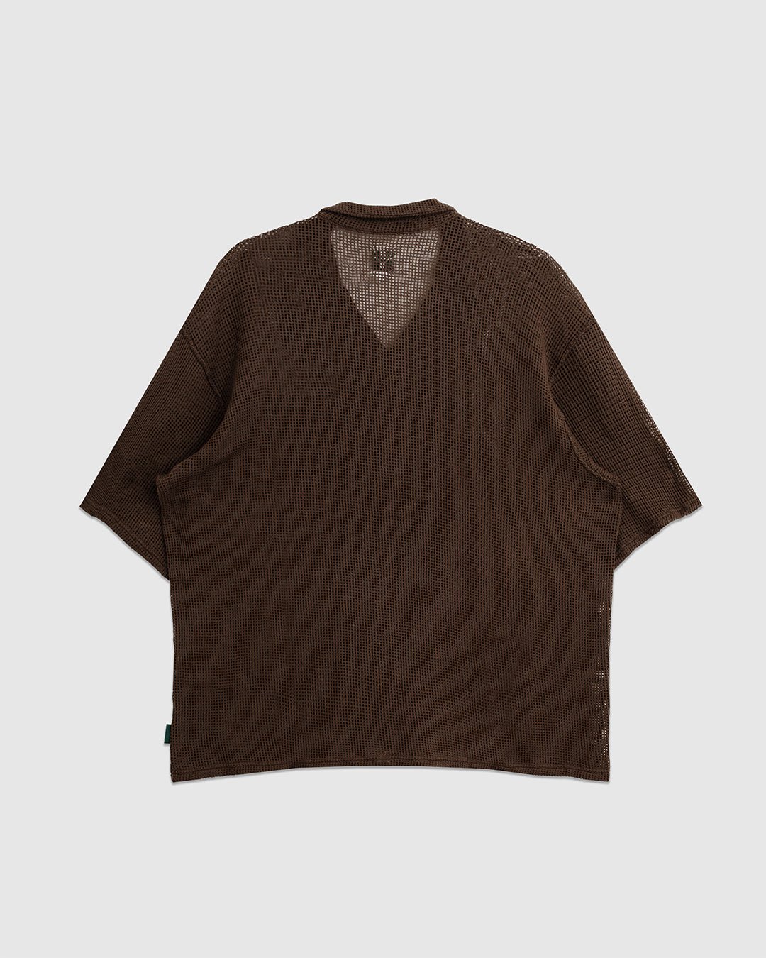 Open Collar Shirt Cotton Mesh Olive - SOUTH2 WEST8