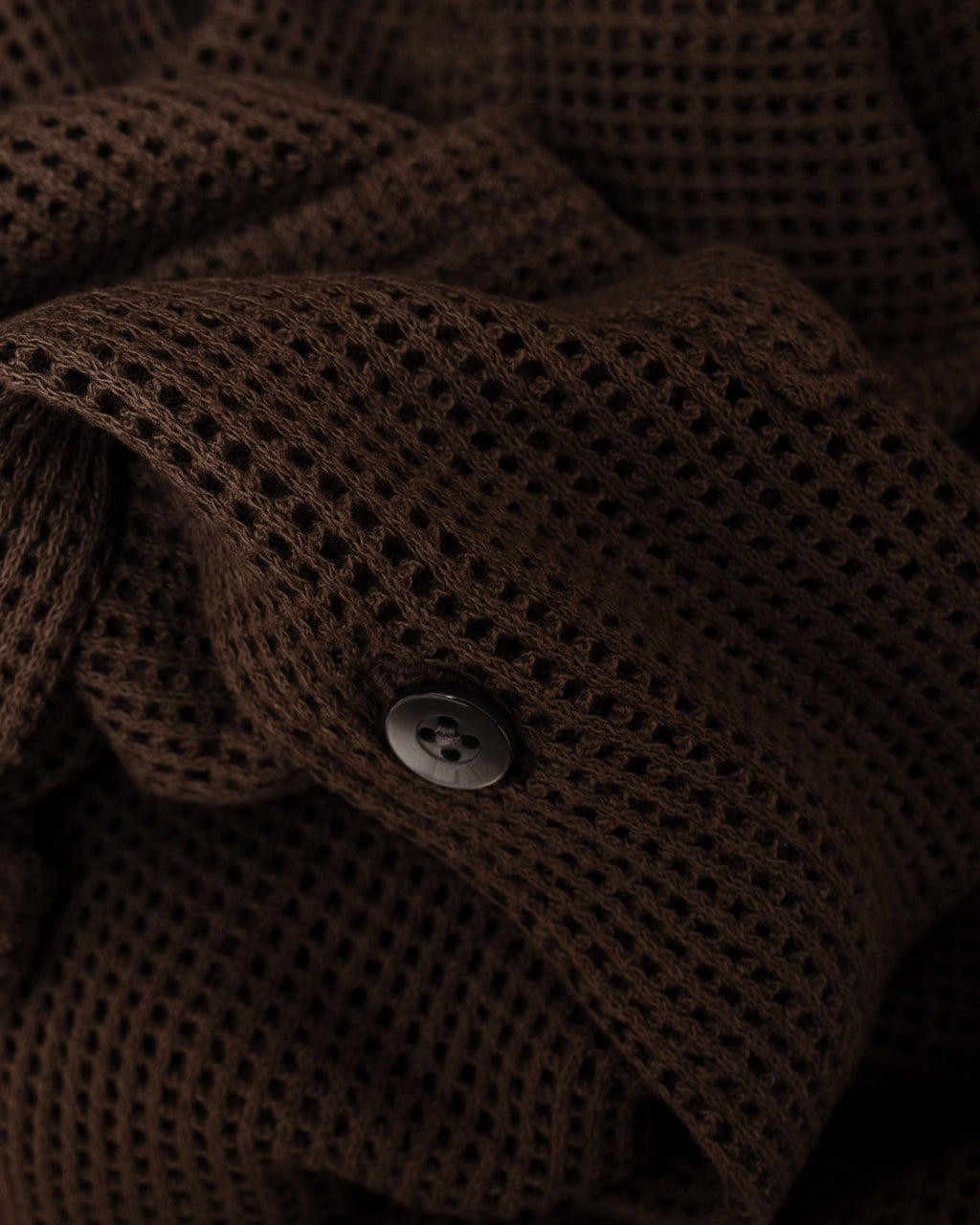 Open Collar Shirt Cotton Mesh Olive - SOUTH2 WEST8