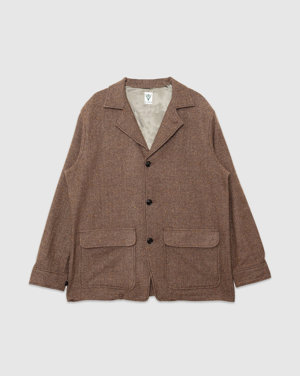 Pen Jacket Wool Nep Tweed Brown - SOUTH2 WEST8