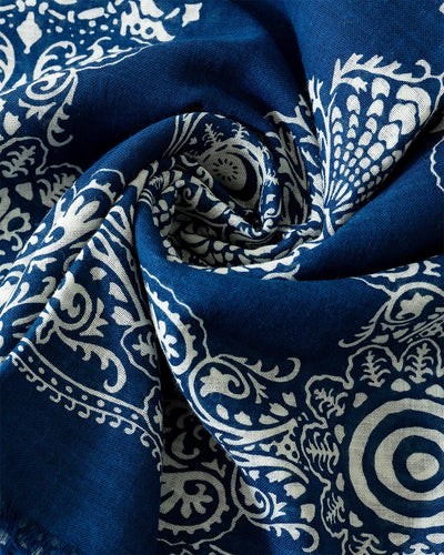 South2 West8 Stole Cotton Gauze Navy - SOUTH2 WEST8