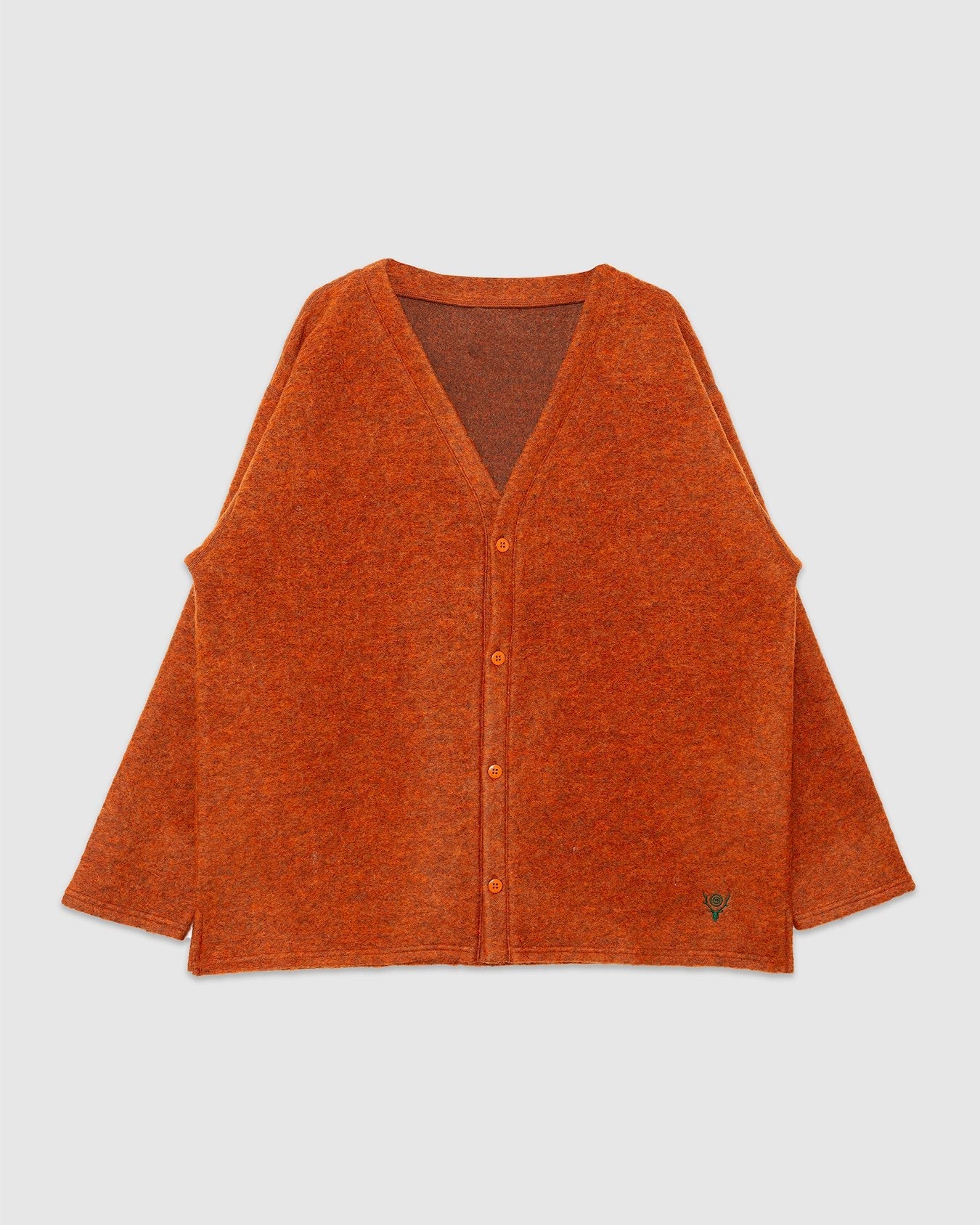 S.S. V Neck Cardigan Orange - SOUTH2 WEST8