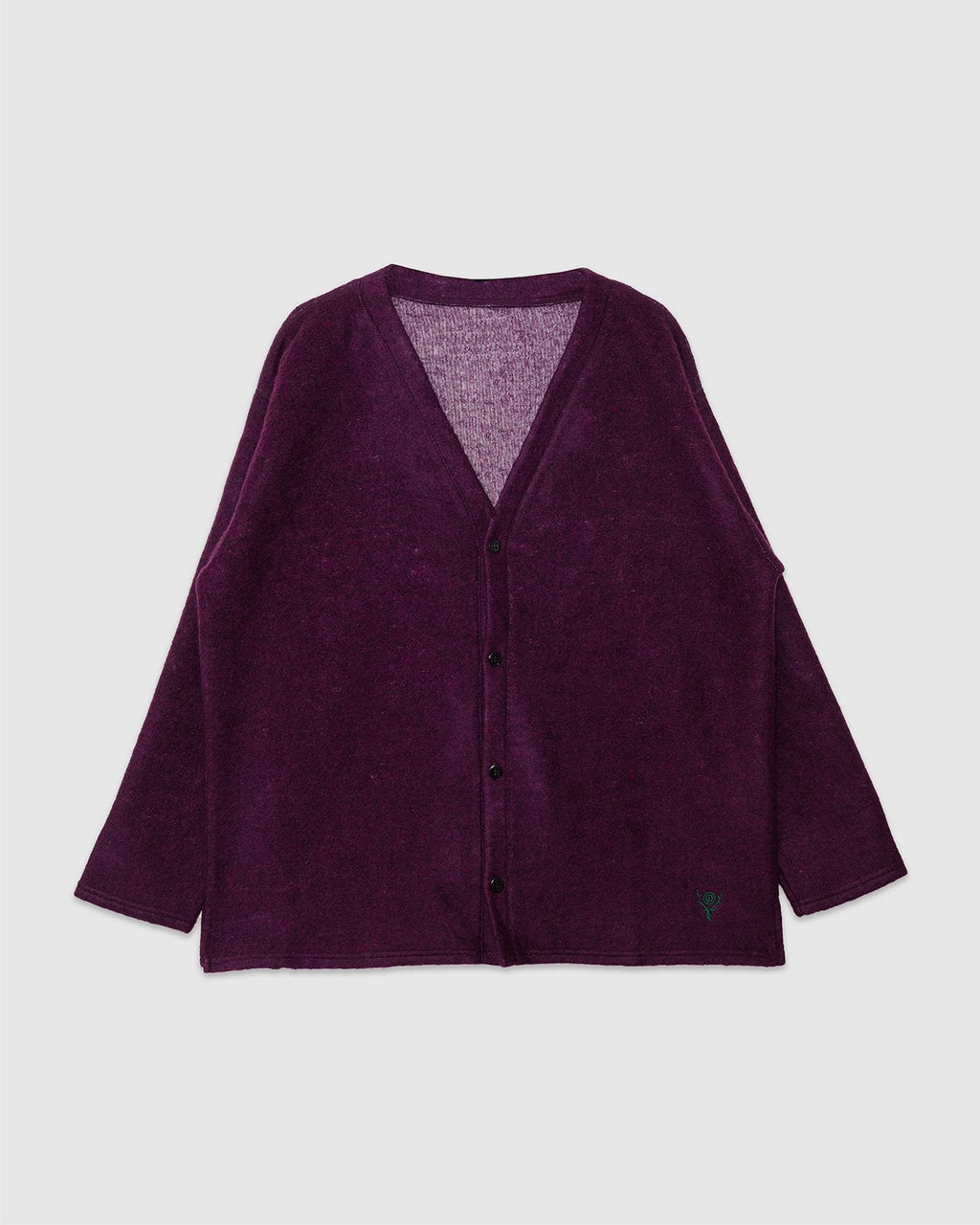 S.S. V Neck Cardigan Purple - SOUTH2 WEST8