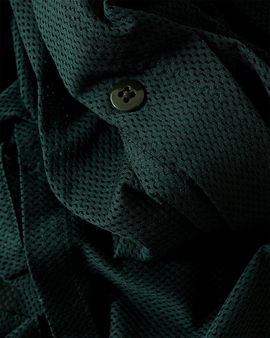 V-Neck Cardigan Knit Mesh Dark Green - SOUTH2 WEST8