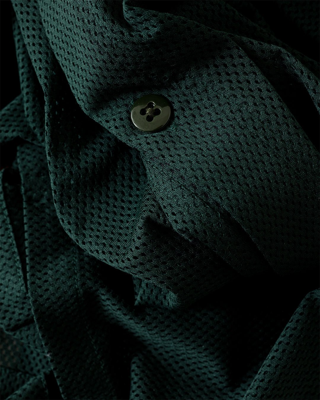 V-Neck Cardigan Knit Mesh Dark Green - SOUTH2 WEST8