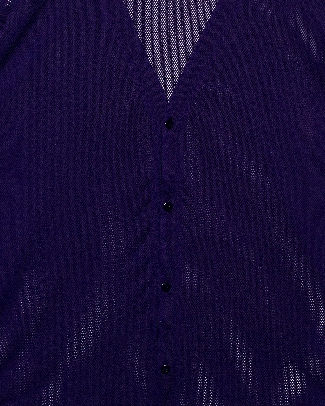 V-Neck Knit Mesh Cardigan - Purple - SOUTH2 WEST8