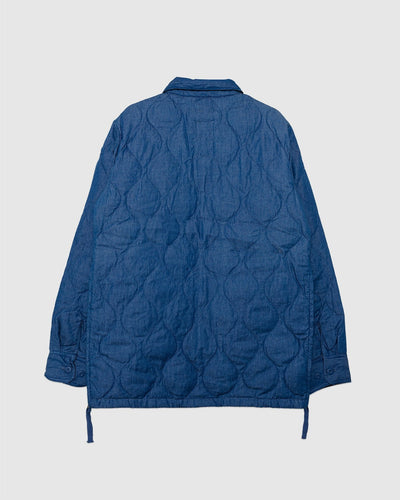 Military Down Shirt Indigo Denim - TAION