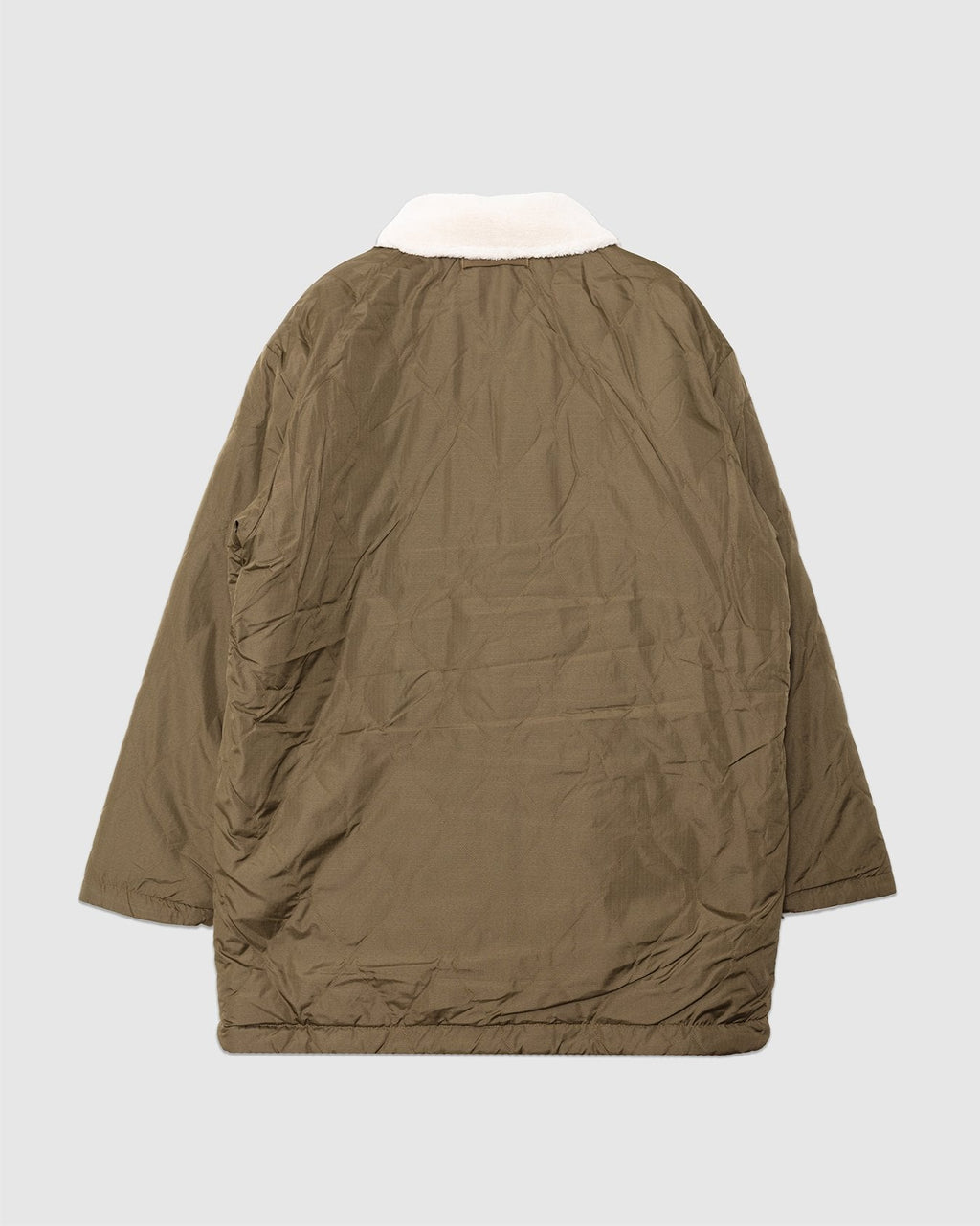 Military Reversible Down+Boa N-1 Type Jacket D.Olive/Cream - TAION