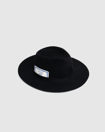 100% Wool Narrow Ribbon 22 Hat - Black - THE H.W. DOG & CO.