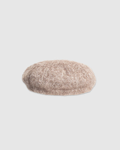 Mohair Mix Beret Beige - THE H.W. DOG & CO.