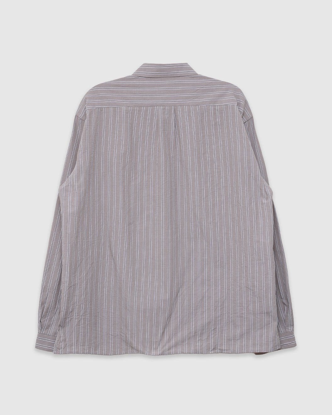 LS Relaxed Shirt Brown and White Stripes - UNFEIGNED