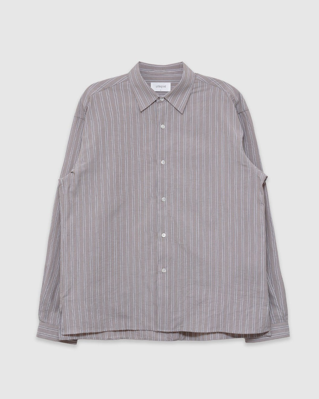 LS Relaxed Shirt Brown and White Stripes - UNFEIGNED