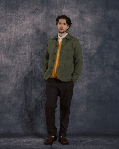 Bakers C Jacket Green Harris Tweed Plaid - UNIVERSAL WORKS