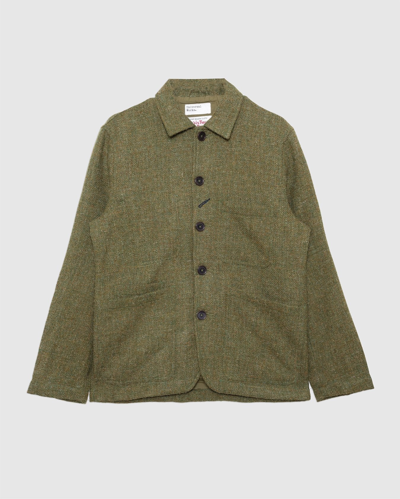 Bakers C Jacket Green Harris Tweed Plaid - UNIVERSAL WORKS