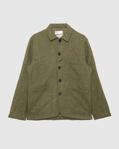 Bakers C Jacket Green Harris Tweed Plaid - UNIVERSAL WORKS