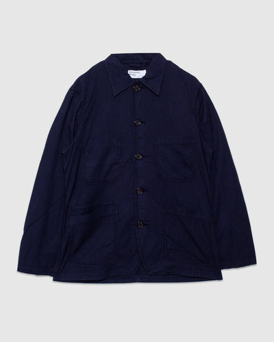 Bakers C Jacket in Seersucker ll - Navy - UNIVERSAL WORKS