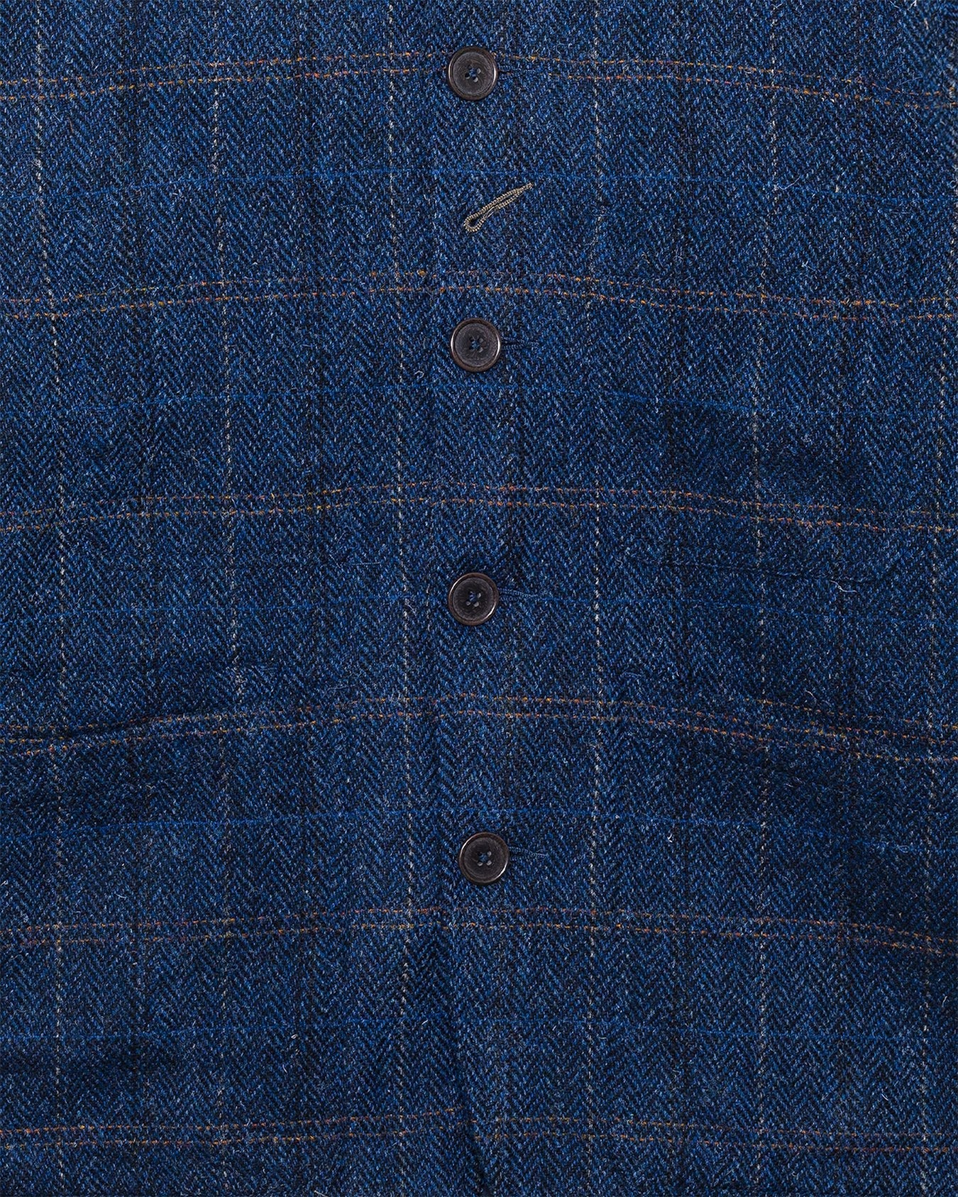 Bakers C Jacket Navy Harris Tweed Plaid - UNIVERSAL WORKS