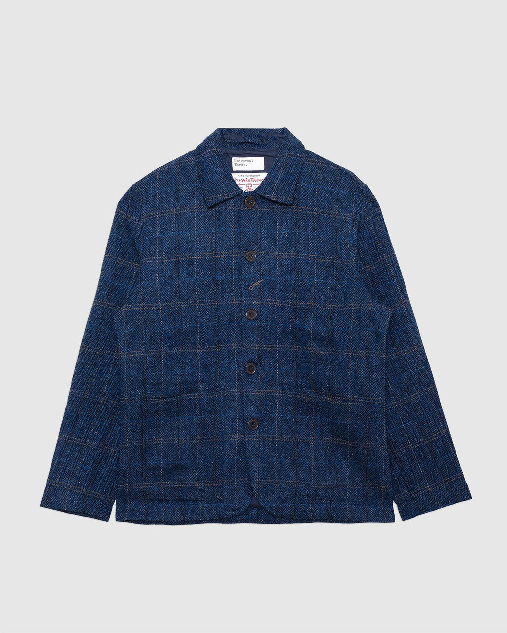 Bakers C Jacket Navy Harris Tweed Plaid - UNIVERSAL WORKS