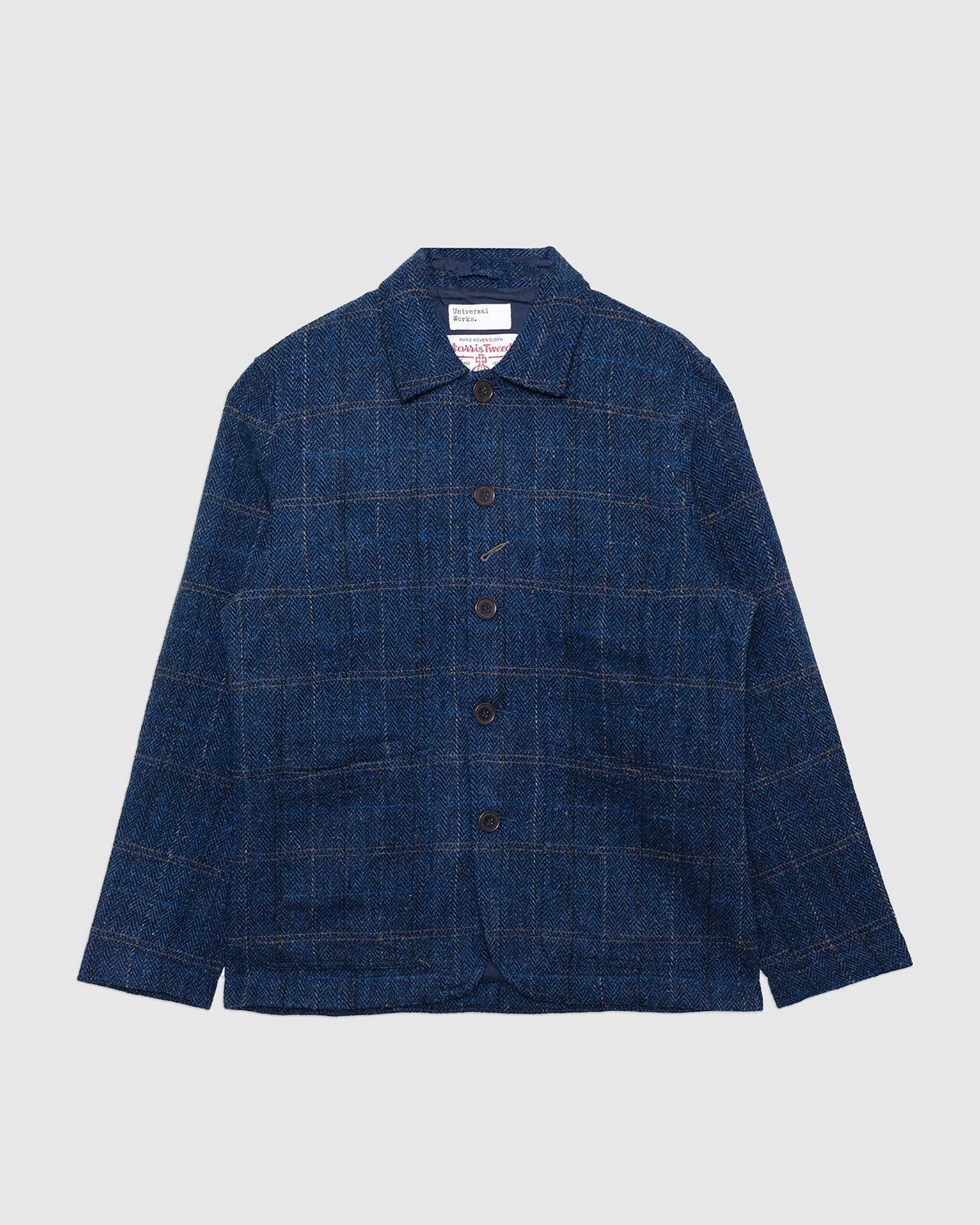 Bakers C Jacket Navy Harris Tweed Plaid - UNIVERSAL WORKS