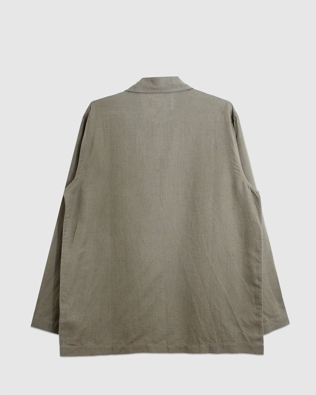 Bakers Overshirt Linen Cotton Olive - UNIVERSAL WORKS