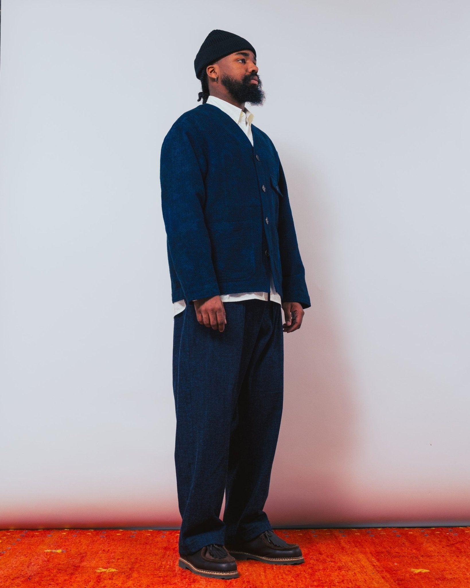 Cabin Jacket Denim Camo Black/Indigo - UNIVERSAL WORKS