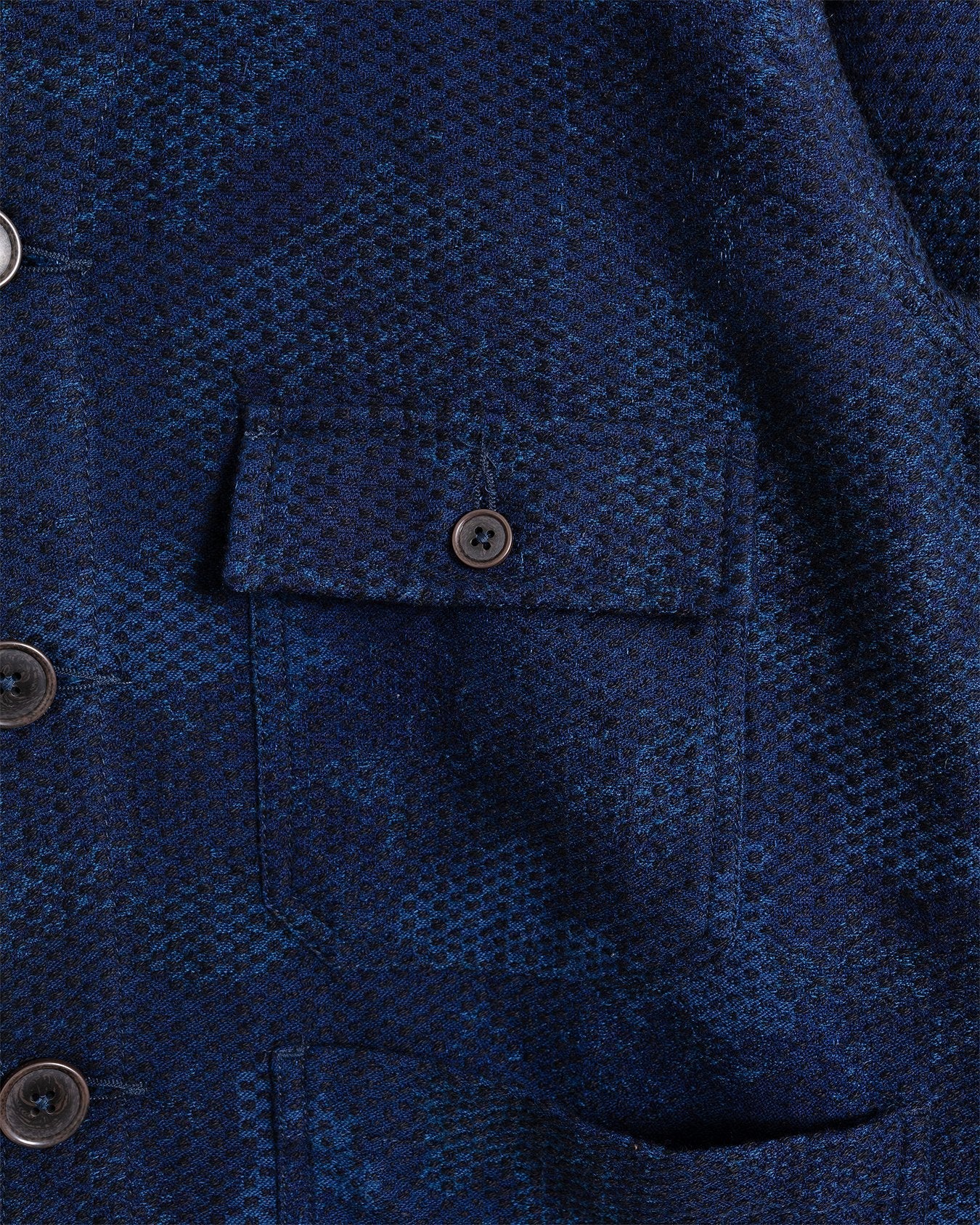 Cabin Jacket Denim Camo Black/Indigo - UNIVERSAL WORKS