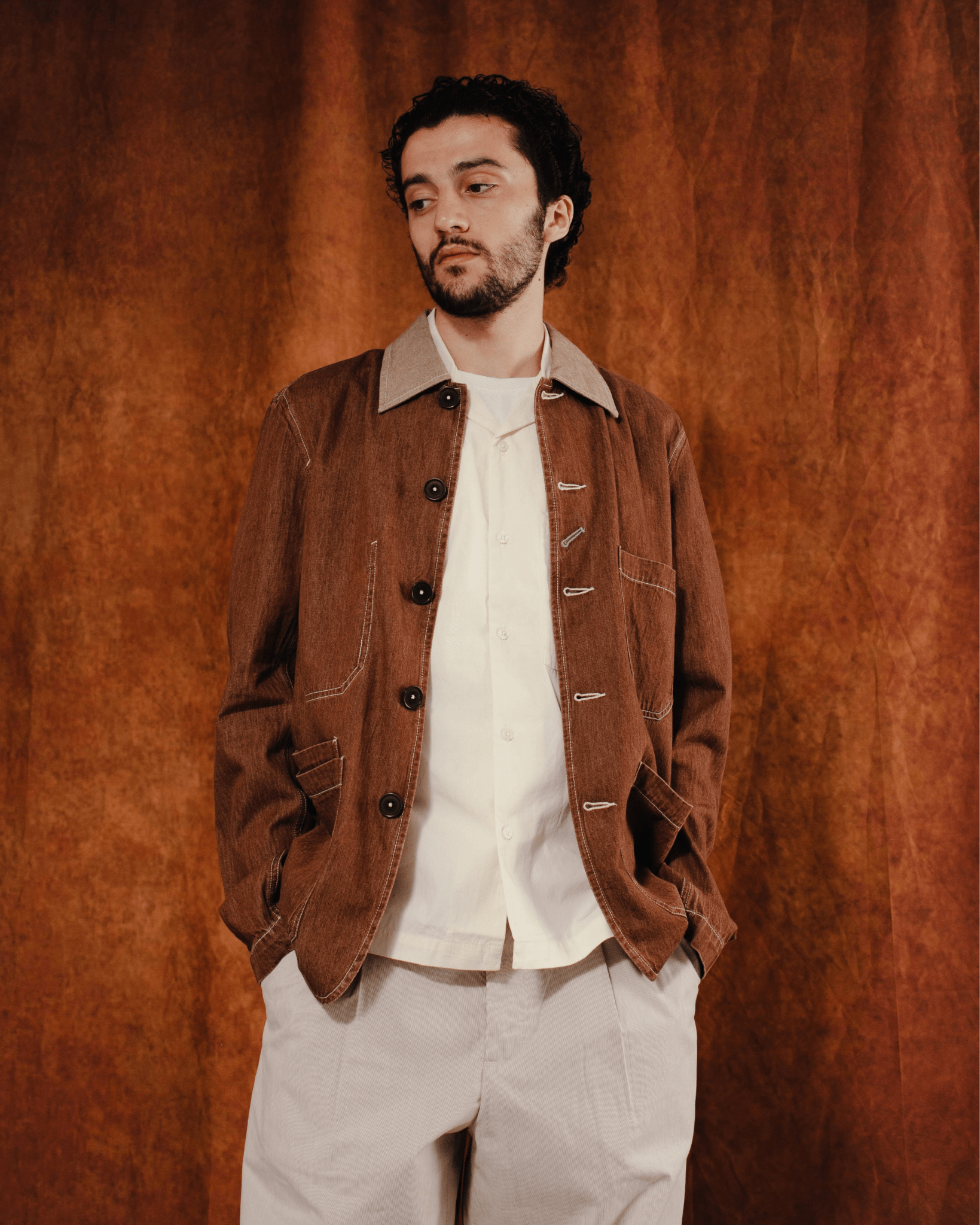 Camp Shirt Broadcloth Ecru - UNIVERSAL WORKS