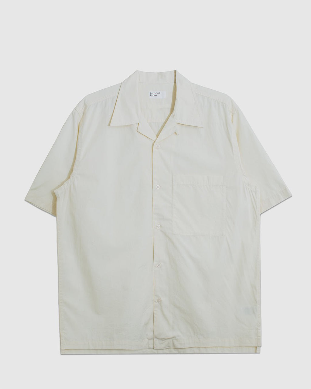 Camp Shirt Broadcloth Ecru - UNIVERSAL WORKS