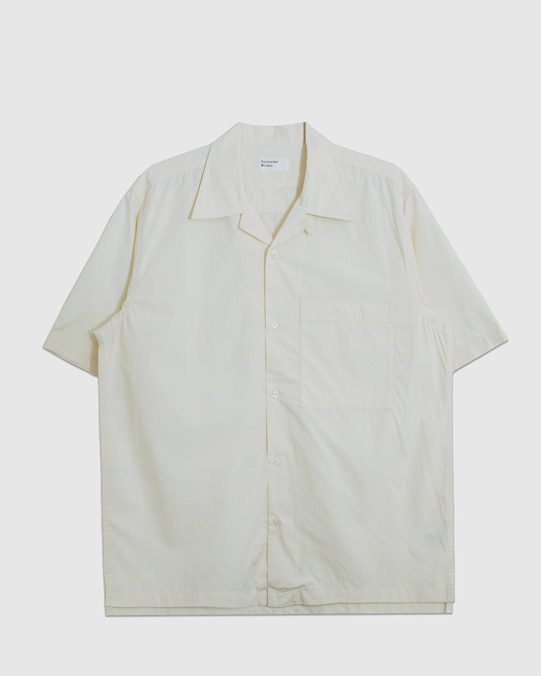 Camp Shirt Broadcloth Ecru - UNIVERSAL WORKS
