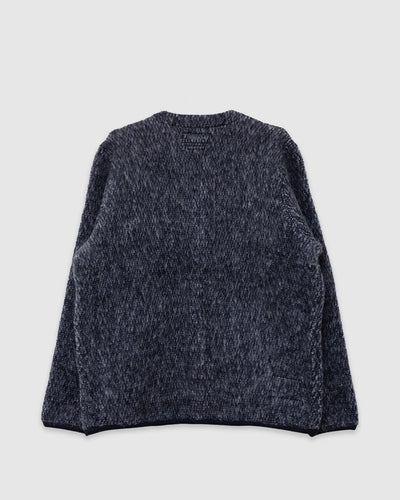 Cardigan Losso Mohair Mix Navy/ Pale Grey - UNIVERSAL WORKS