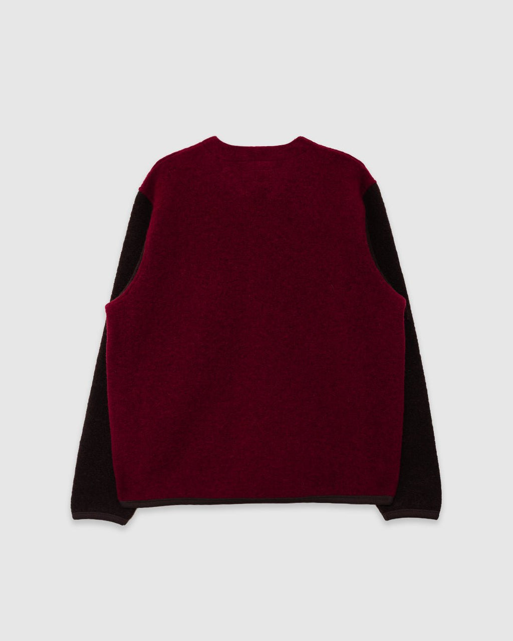 Cardigan Wool Fleece Berry/Brown - UNIVERSAL WORKS