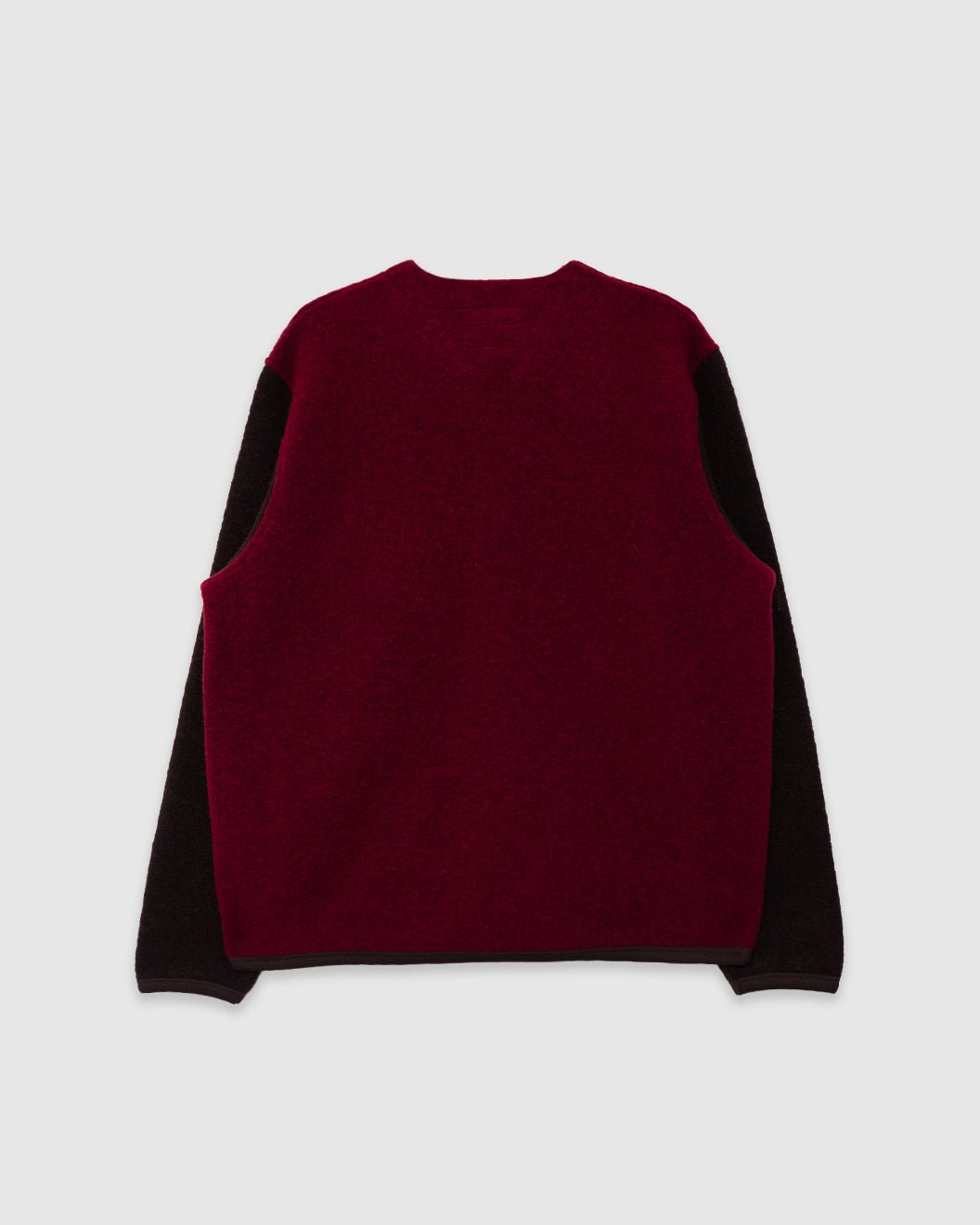 Cardigan Wool Fleece Berry/Brown - UNIVERSAL WORKS