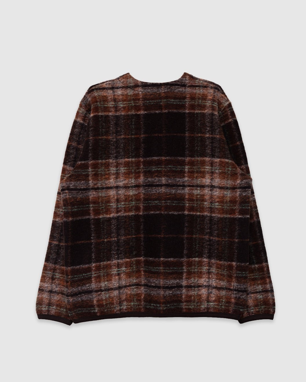 Cardigan Wool Fleece Berry/Brown - UNIVERSAL WORKS