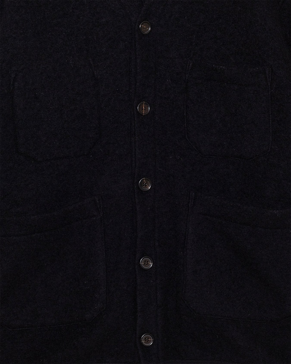 Cardigan Wool Fleece Black - UNIVERSAL WORKS