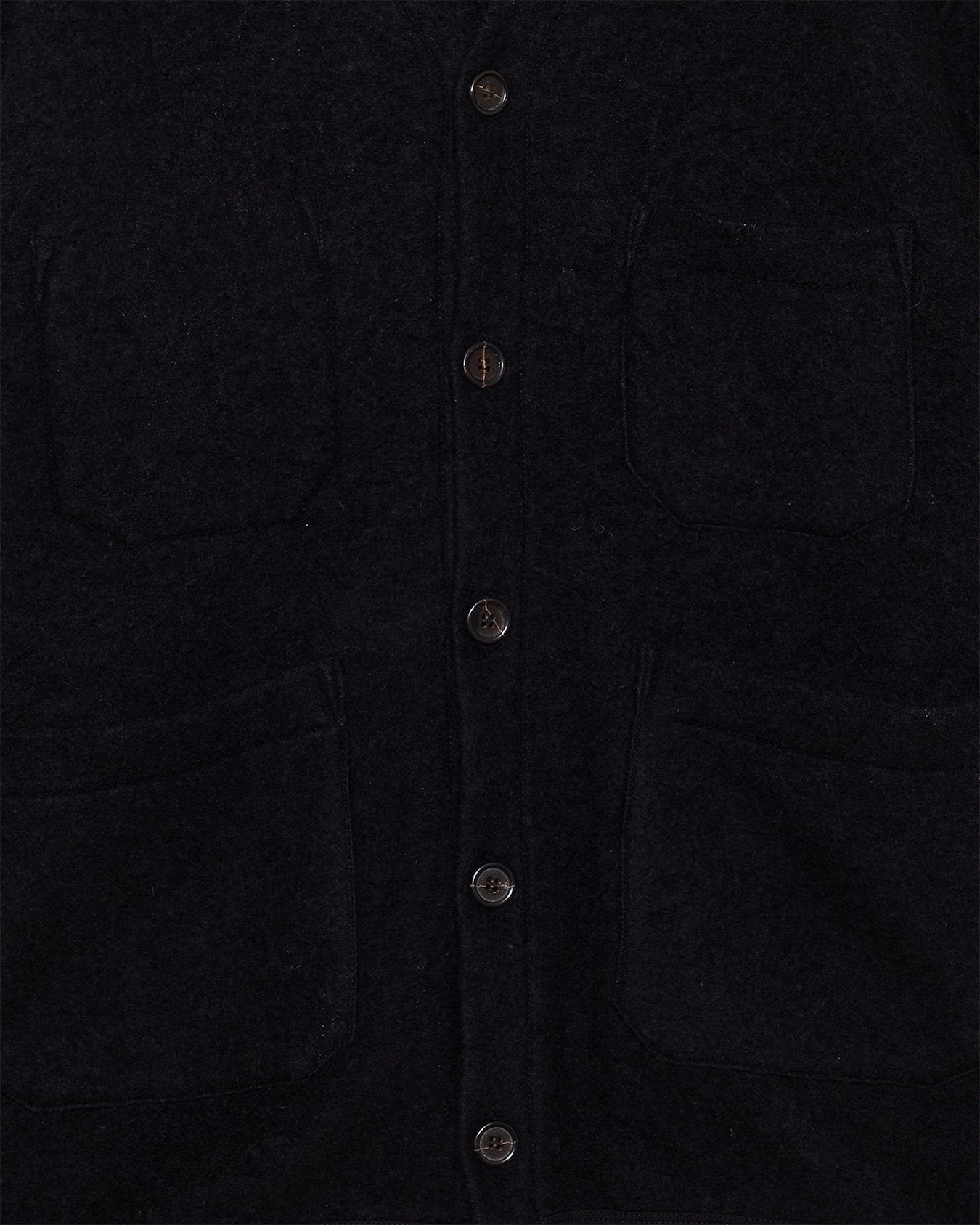 Cardigan Wool Fleece Black - UNIVERSAL WORKS