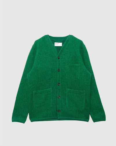 Cardigan Wool Fleece Green - UNIVERSAL WORKS