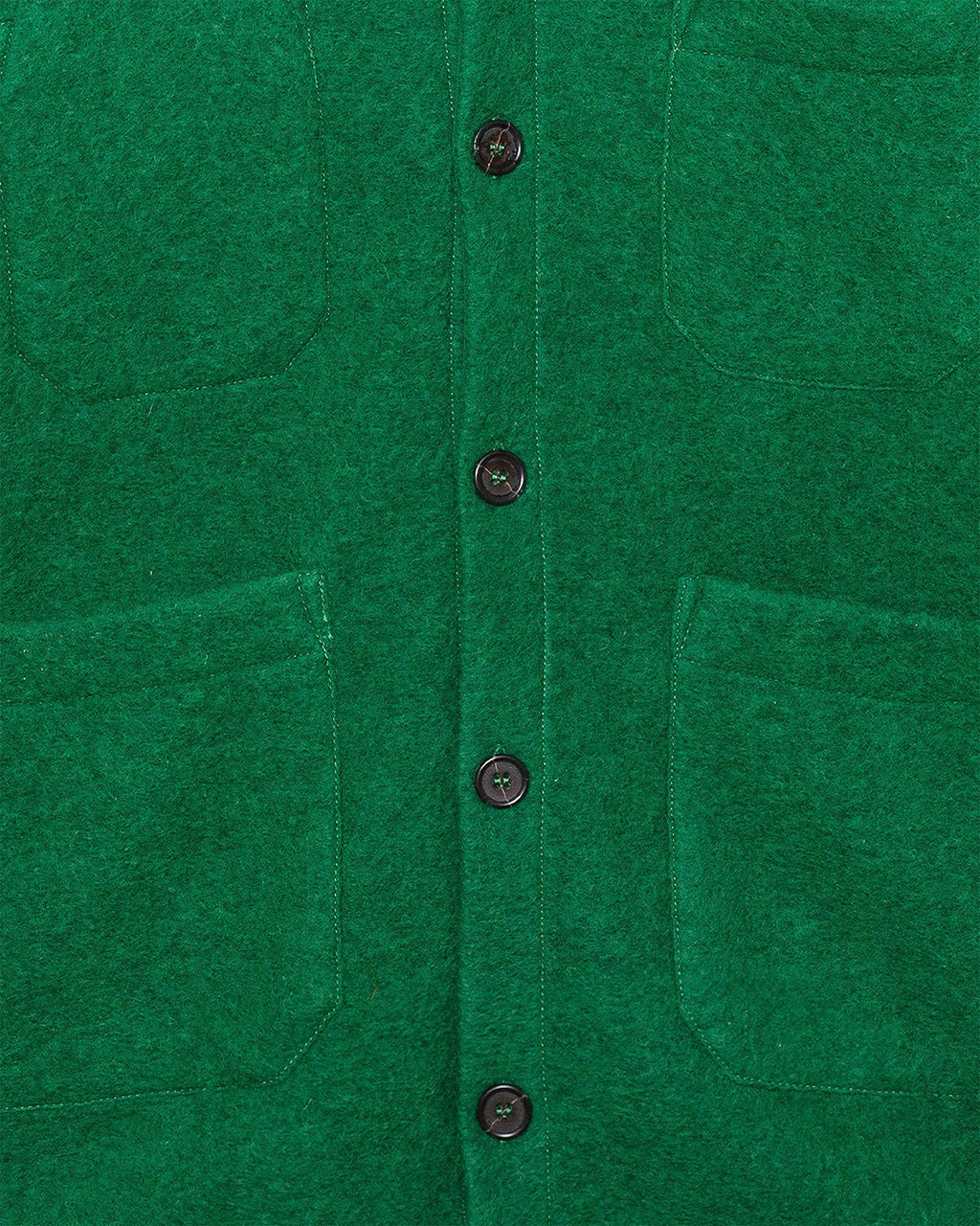 Cardigan Wool Fleece Green - UNIVERSAL WORKS