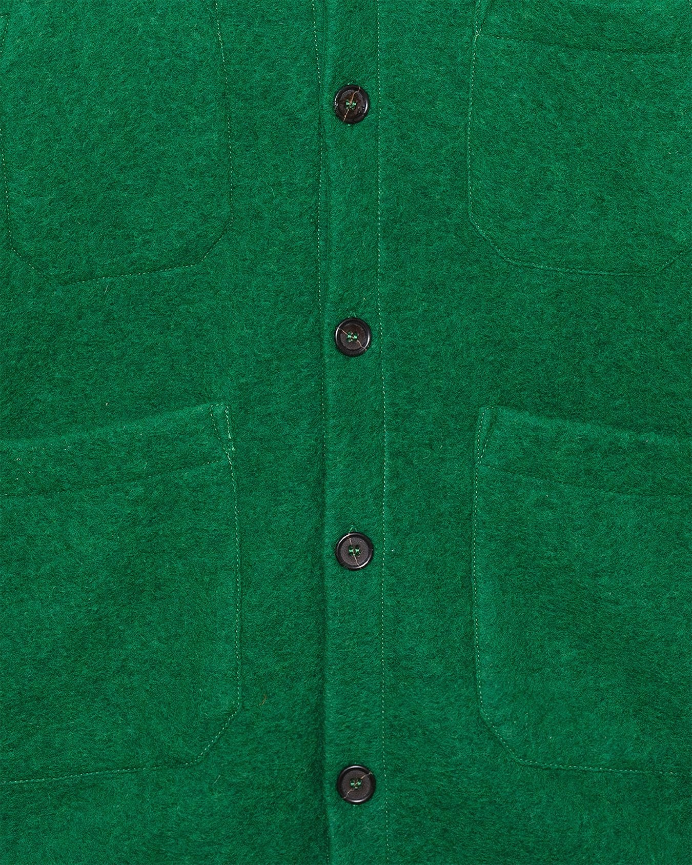 Cardigan Wool Fleece Green - UNIVERSAL WORKS