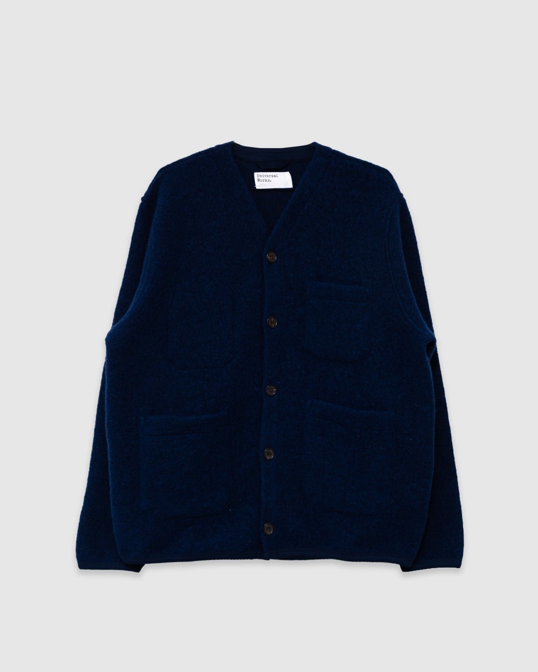 Cardigan Wool Fleece Indigo - UNIVERSAL WORKS