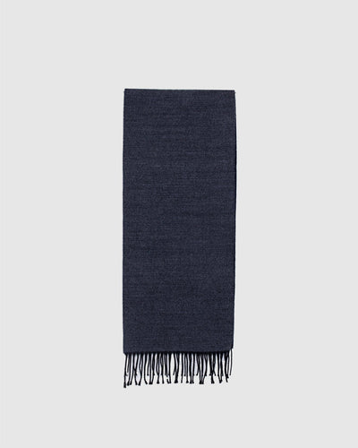 Double Sided Scarf Navy/Mid Grey - UNIVERSAL WORKS