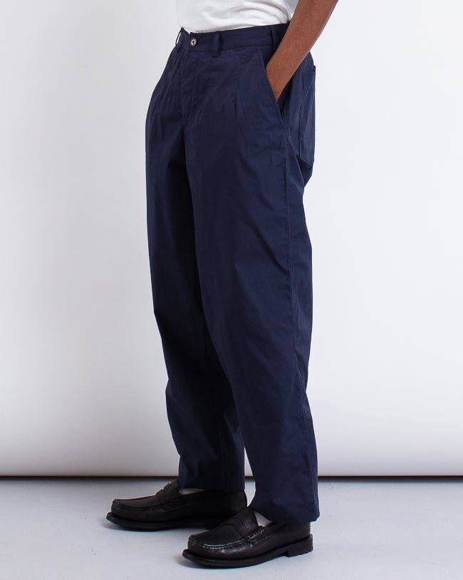 Dutch Pant Peached Poplin Navy - UNIVERSAL WORKS