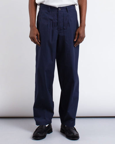 Dutch Pant Peached Poplin Navy - UNIVERSAL WORKS