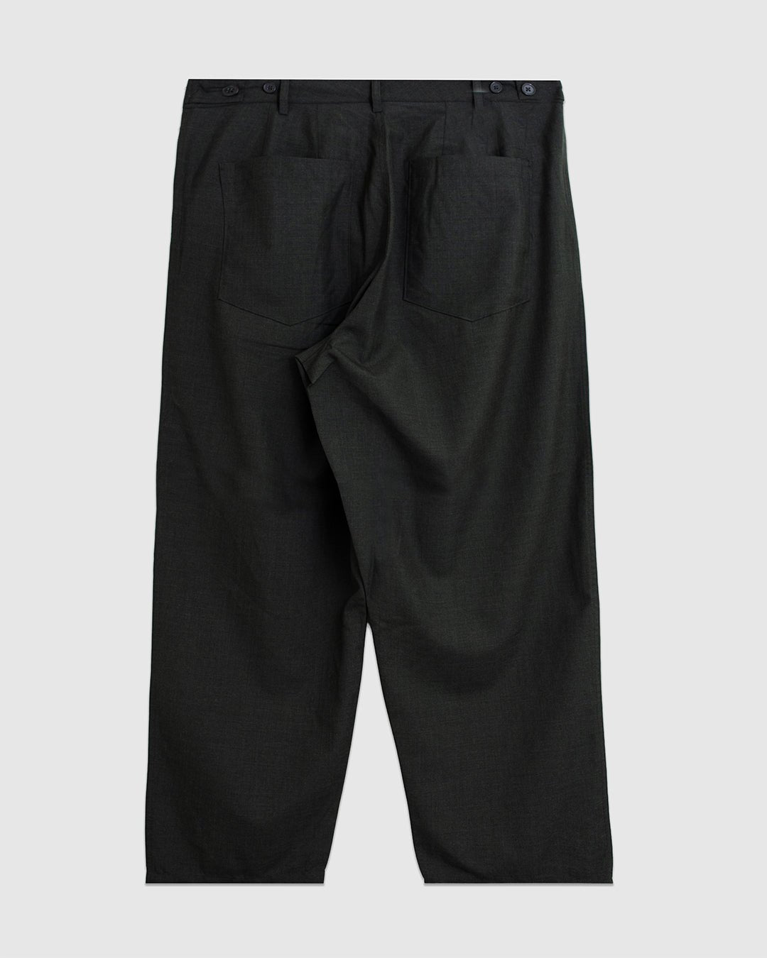 Dutch Pant Tropical Suiting Olive Marl - UNIVERSAL WORKS