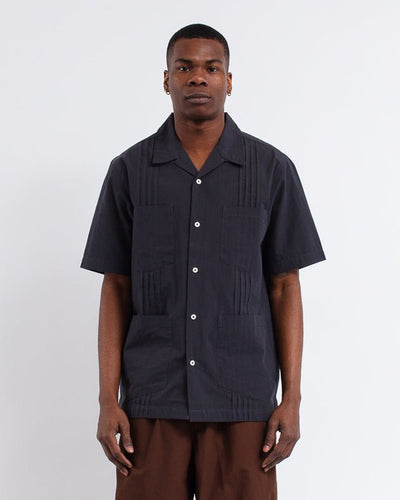 Dwight Overshirt Tech Cotton Black - UNIVERSAL WORKS